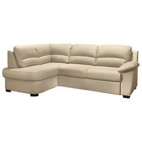 ECKSOFA in Lederlook Beige  - Beige/Schwarz, Konventionell, Kunststoff/Textil (240/45/165cm) - MID.YOU