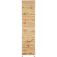 DULAP ÎNALT 40/164/33 cm  - alb/culoare lemn stejar, Modern, metal/material pe bază de lemn (40/164/33cm) - Hom`in