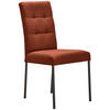 STUHL Webstoff Schwarz, Rostfarben  - Rostfarben/Schwarz, Design, Textil/Metall (46/91/61cm) - home24