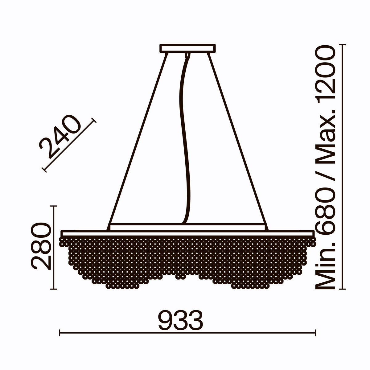 KRONLEUCHTER  93,3/28/24 cm   - Goldfarben, Trend, Glas/Metall (93,3/28/24cm) - MAYTONI