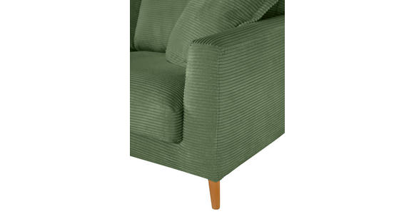 2,5-SITZER Cord Olivgrün  - Naturfarben/Olivgrün, ROMANTIK / LANDHAUS, Holz/Textil (195/69/100cm) - Landscape