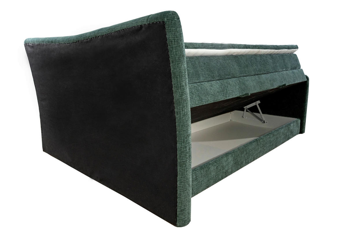 BOXSPRINGBETT 160/200 cm  in Türkis  - Türkis/Chromfarben, Konventionell, Textil/Metall (160/200cm) - Esposa