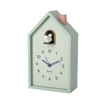 UHR Mintgrün, Salbeigrün, Beigebraun  - Salbeigrün/Beigebraun, Design, Kunststoff/Metall (12/6/20.5cm)