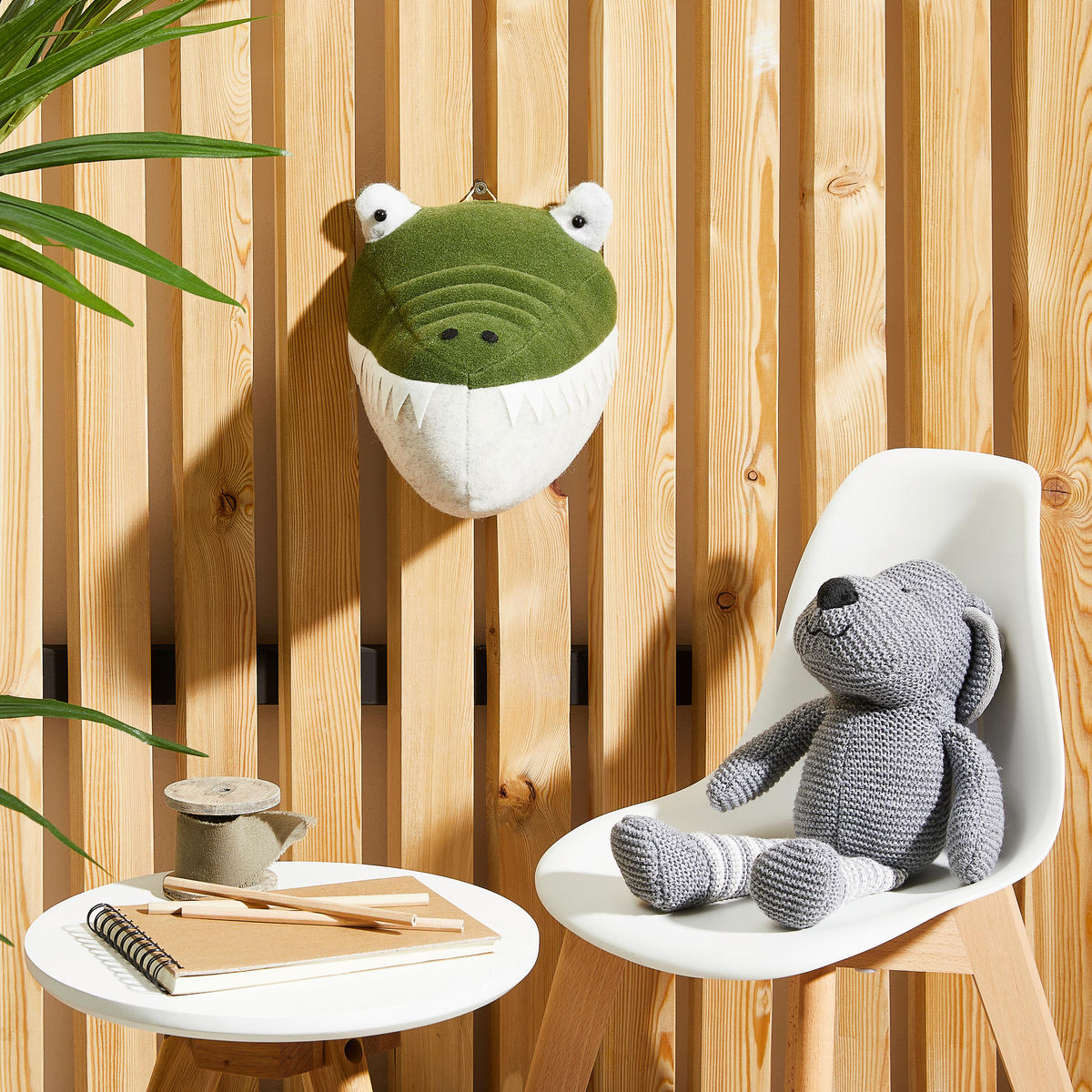 WANDDEKO Textil  - Schwarz/Weiß, Trend, Textil (21cm)