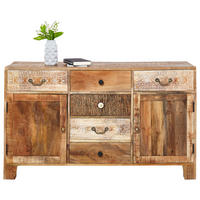 SIDEBOARD  in 140/80/44 cm  - Dunkelbraun/Messingfarben, Design, Holz/Metall (140/80/44cm) - Landscape