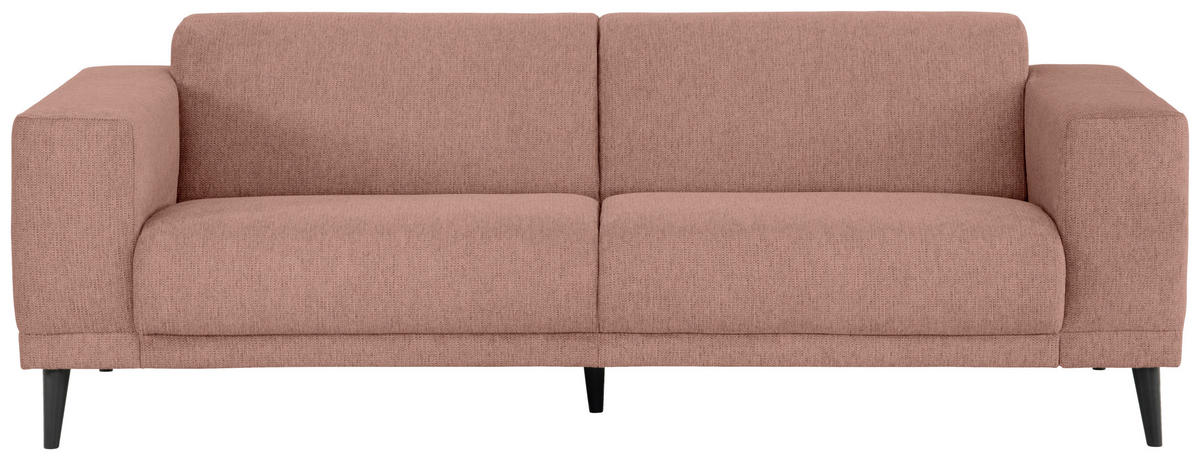3-SITZER-SOFA OSLO_LZ in Webstoff Taupe  - Taupe/Schwarz, Design, Holz/Textil (218/77/93cm) - MID.YOU