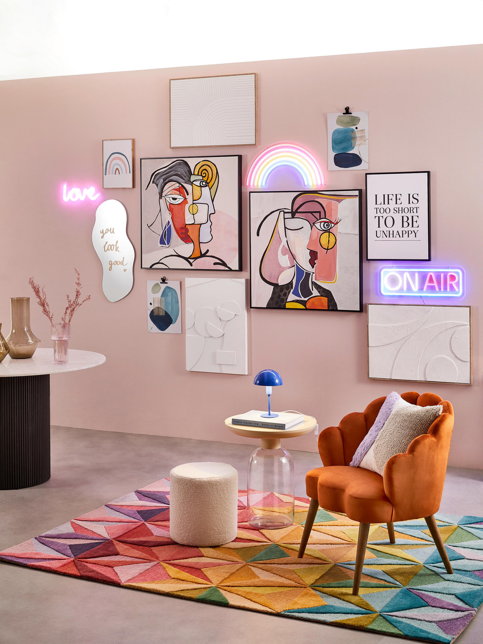 Thumbnail - Monee Ölgemälde, Weiß, Holz, Kunststoff, Textil, Tanne, vollmassiv, rechteckig, 70x100 cm, handgemalt, einfache und schn...