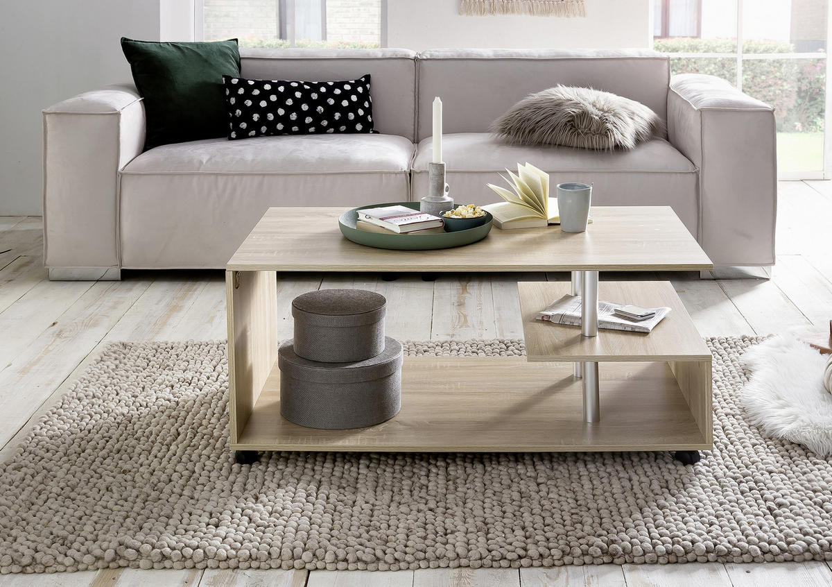 COUCHTISCH in Holzwerkstoff 105/60/48,5 cm  - Sonoma Eiche, Modern, Holzwerkstoff/Kunststoff (105/60/48,5cm) - MID.YOU