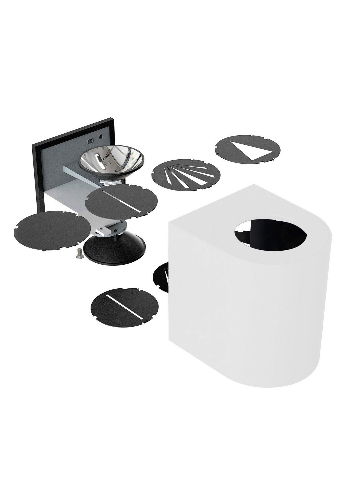 WANDLEUCHTE Canto 10.6/10/8.7 cm  - Zinkfarben, Design, Metall (10.6/10/8.7cm) - Nordlux