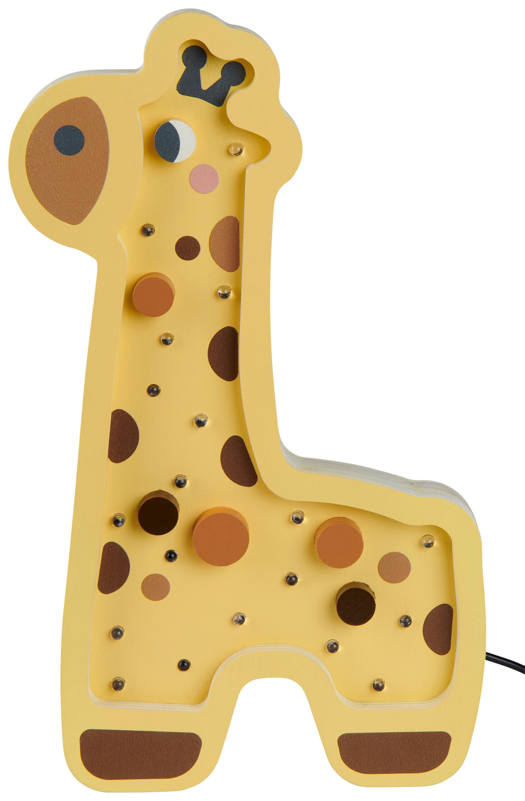 KINDER-NACHTLICHT - Hellbraun/Gelb, Basics, Holzwerkstoff (17,2/29/2,4cm) - My Baby Lou