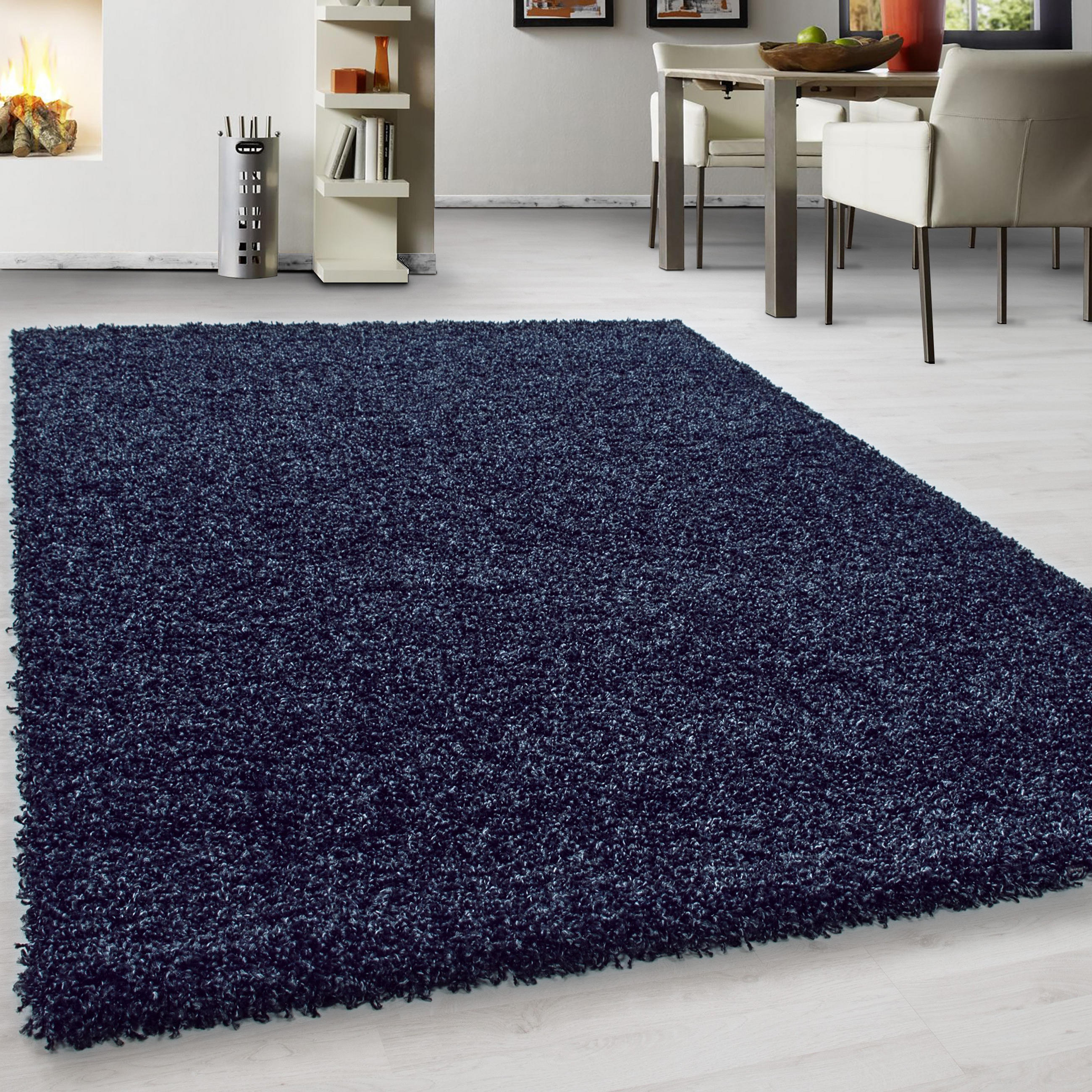 HOCHFLORTEPPICH 60/110 cm Life 1500 Dunkelblau  - Dunkelblau, KONVENTIONELL, Textil (60/110cm) - Novel