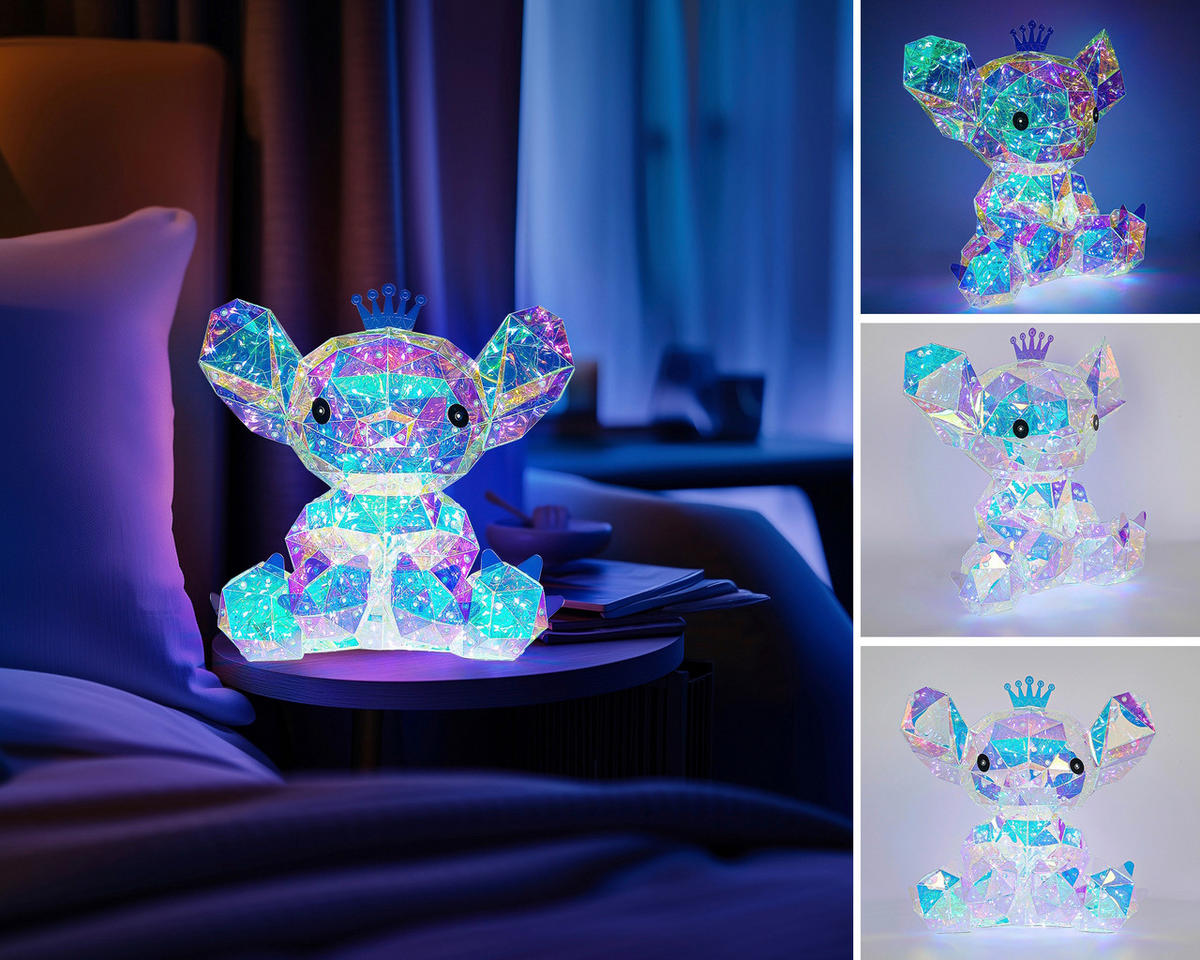 TISCHLEUCHTE - Transparent/Perlmutt, Trend, Kunststoff (21/27/30cm) - Novel