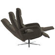 RELAXSESSEL in Leder Graubraun  - Edelstahlfarben/Graubraun, Design, Leder/Metall (76/119/86cm) - Dieter Knoll