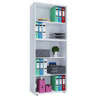 AKTENREGAL 70/178/37 cm  - Weiss/Schwarz, Basics, Holzwerkstoff/Kunststoff (70/178/37cm) - P & B