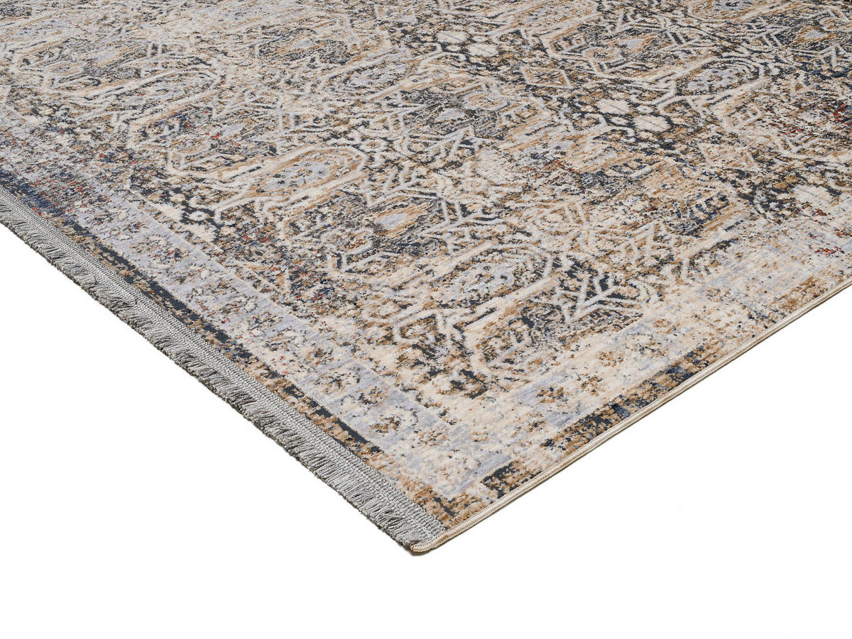 VINTAGE-TEPPICH 133/190 cm Blau, Beige  - Blau/Beige, Design, Textil (133/190cm) - Novel