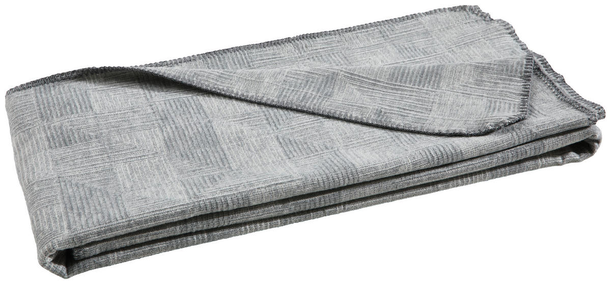 WOHNDECKE MInerva 150/200 cm  - Lavagrau, Basics, Textil (150/200cm) - Bio:Vio