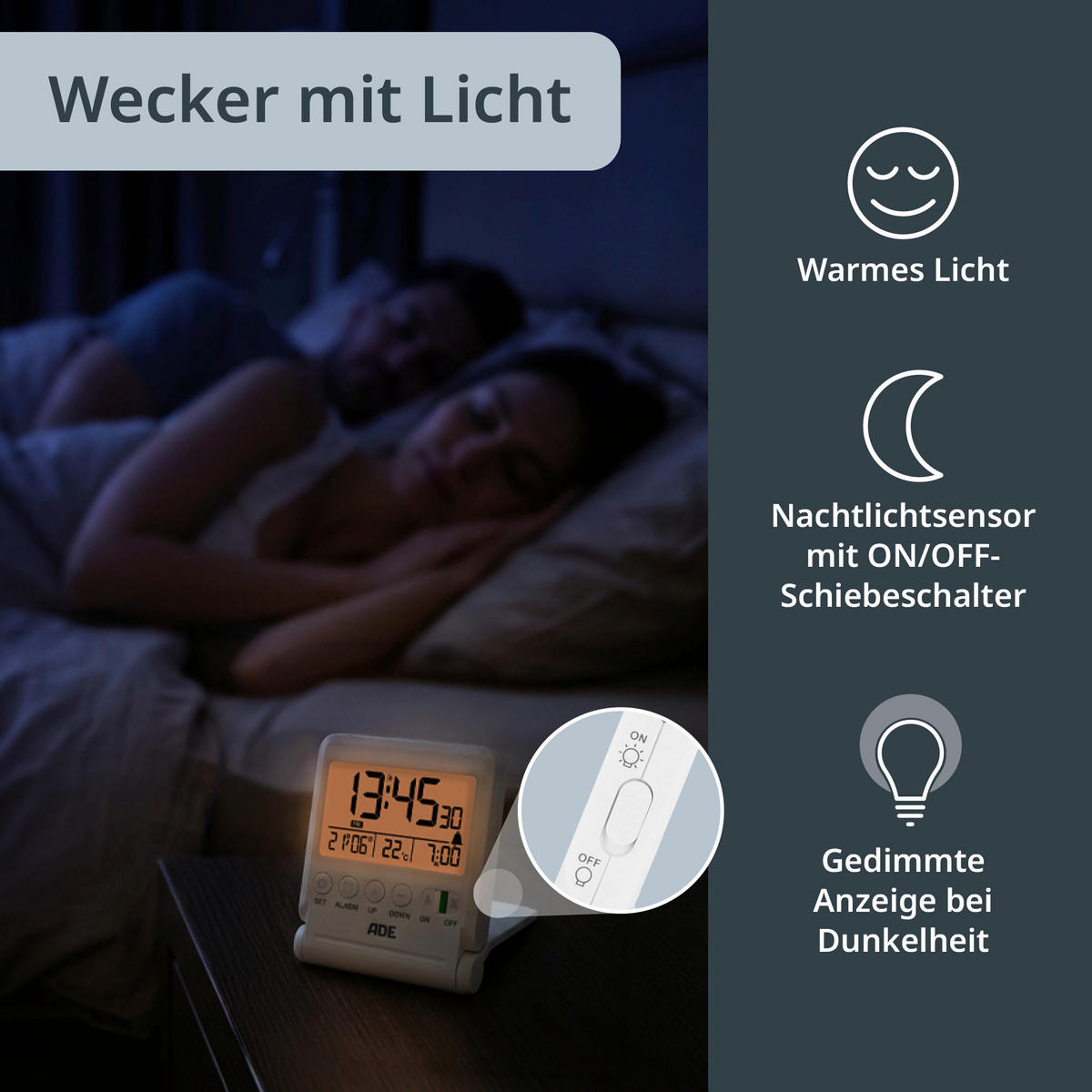 WECKER Weiß  - Weiß, Basics, Kunststoff (8,5/7,5/1,7cm)