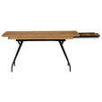 AUSZIEHTISCH Schwarz, Eichefarben rechteckig  ausziehbar, in verschiedenen Größen erhältlich  - Eichefarben/Schwarz, Design, Holz/Holzwerkstoff (160(210)/90/76cm) - Moderano