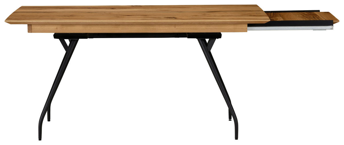 AUSZIEHTISCH Eichefarben, Bronzefarben rechteckig  ausziehbar, in verschiedenen Größen erhältlich  - Eichefarben/Schwarz, Design, Holz/Holzwerkstoff (160(210)/90/76cm) - Moderano