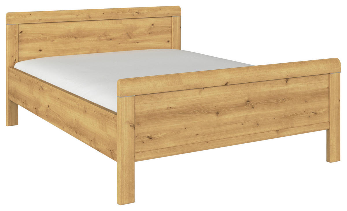 BETT 140/200 cm  in Eichefarben  - Eichefarben, Design (140/200cm) - Novel