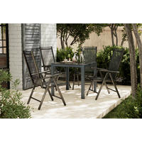 GARTENTISCHGRUPPE   - Anthrazit/Schwarz, Modern, Kunststoff/Textil - Ambia Garden