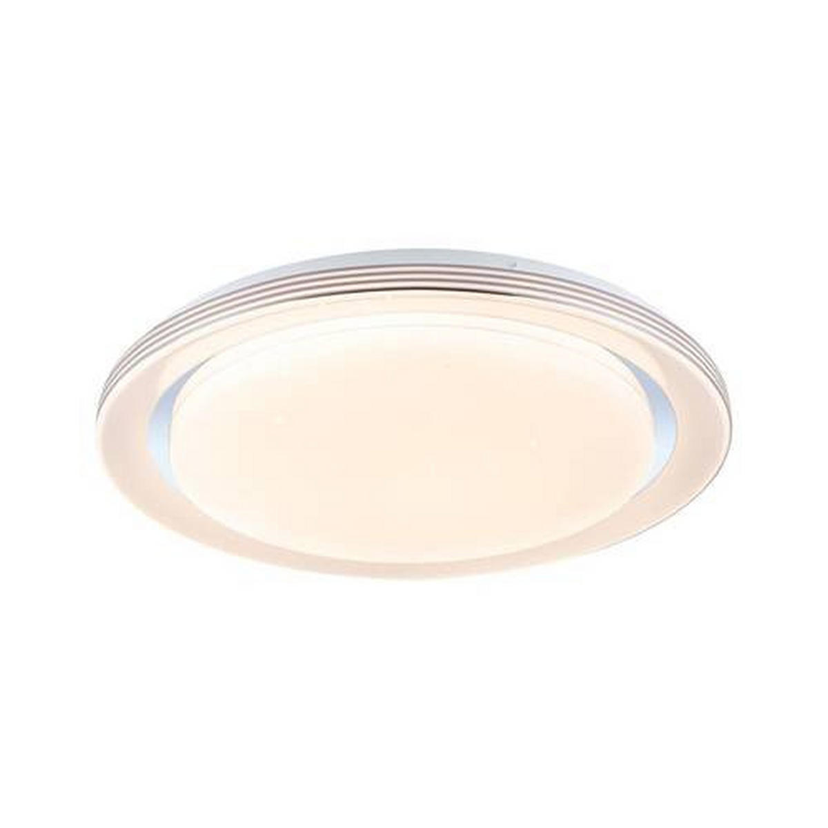 DECKENLEUCHTE  48,5/7,5 cm    - Chromfarben/Weiß, Basics, Kunststoff/Metall (48,5/7,5cm) - Paulmann