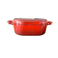 LIJEVANI LONAC  4,5 l   - crvena, Basics, metal (4,5l)