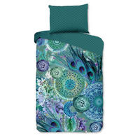 BETTWÄSCHE HIP Satin 140/200 cm  - Dunkelgrün/Grün, LIFESTYLE, Textil (140/200cm)