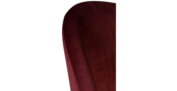STUHL Samt Rot  - Rot/Walnussfarben, Design, Holz/Textil (51/85,5/59cm) - Carryhome