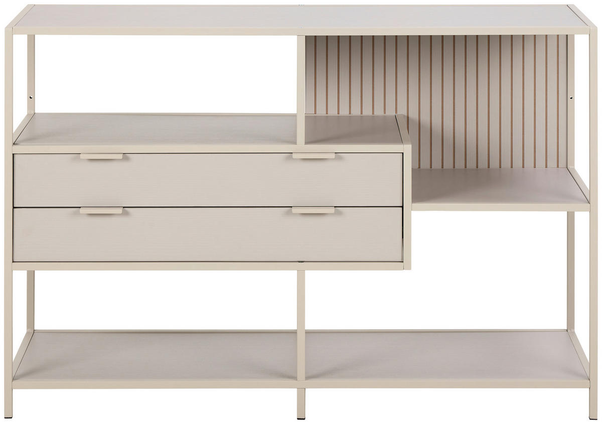 REGAL 114/78/35 cm svetlo siva  - siva/kašmir, Moderno, kovina/leseni material (114/78/35cm) - Livetastic