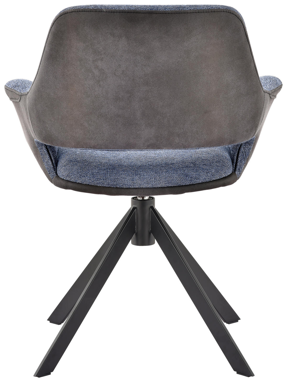 STOLICA SA RUKONASLONOM  plava, crna, tamnosiva       - tamnosiva/plava, Dizajnerski, metal/tekstil (66/83,5/62,5cm) - Novel
