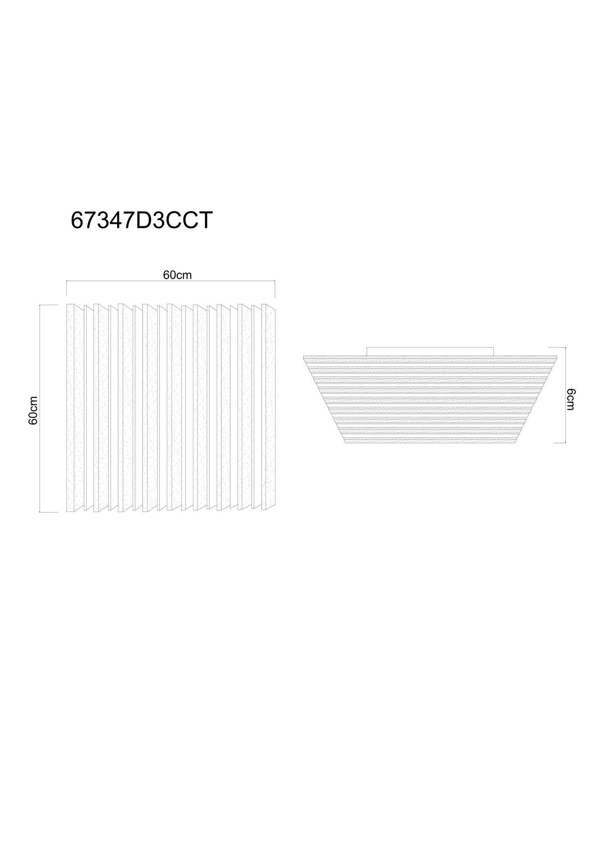 LED-DECKENLEUCHTE    60/60/6 cm  - Weiss/Dunkelbraun, Natur, Holzwerkstoff/Kunststoff (60/60/6cm) - Globo
