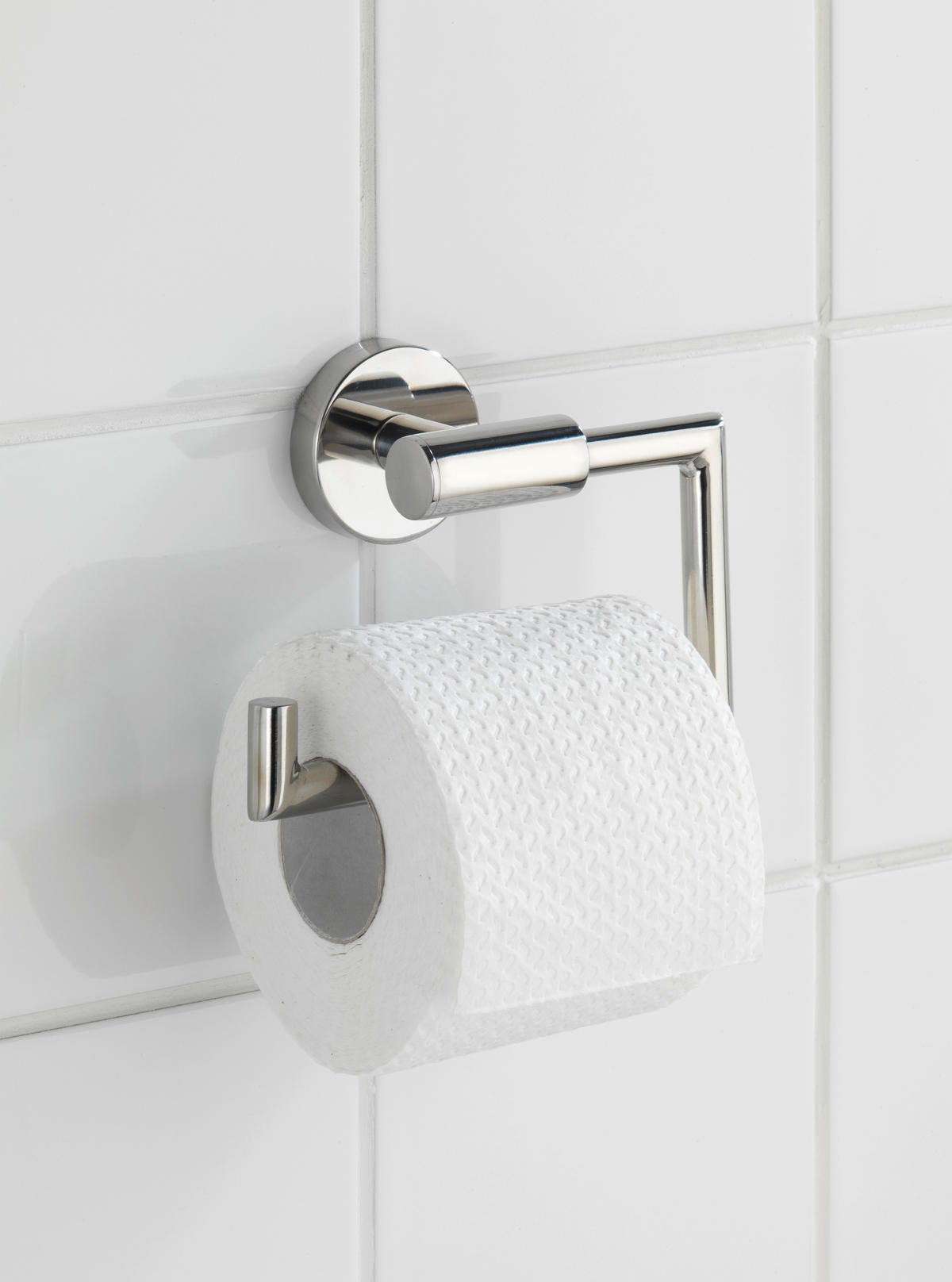 TOILETTENPAPIERHALTER - Chromfarben, Basics, Metall (15/10,5/6,5cm) - Wenko