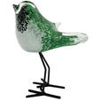 DEKOVOGEL - Schwarz/Grün, KONVENTIONELL, Glas/Metall (12/15/8,5cm) - Ambia Home