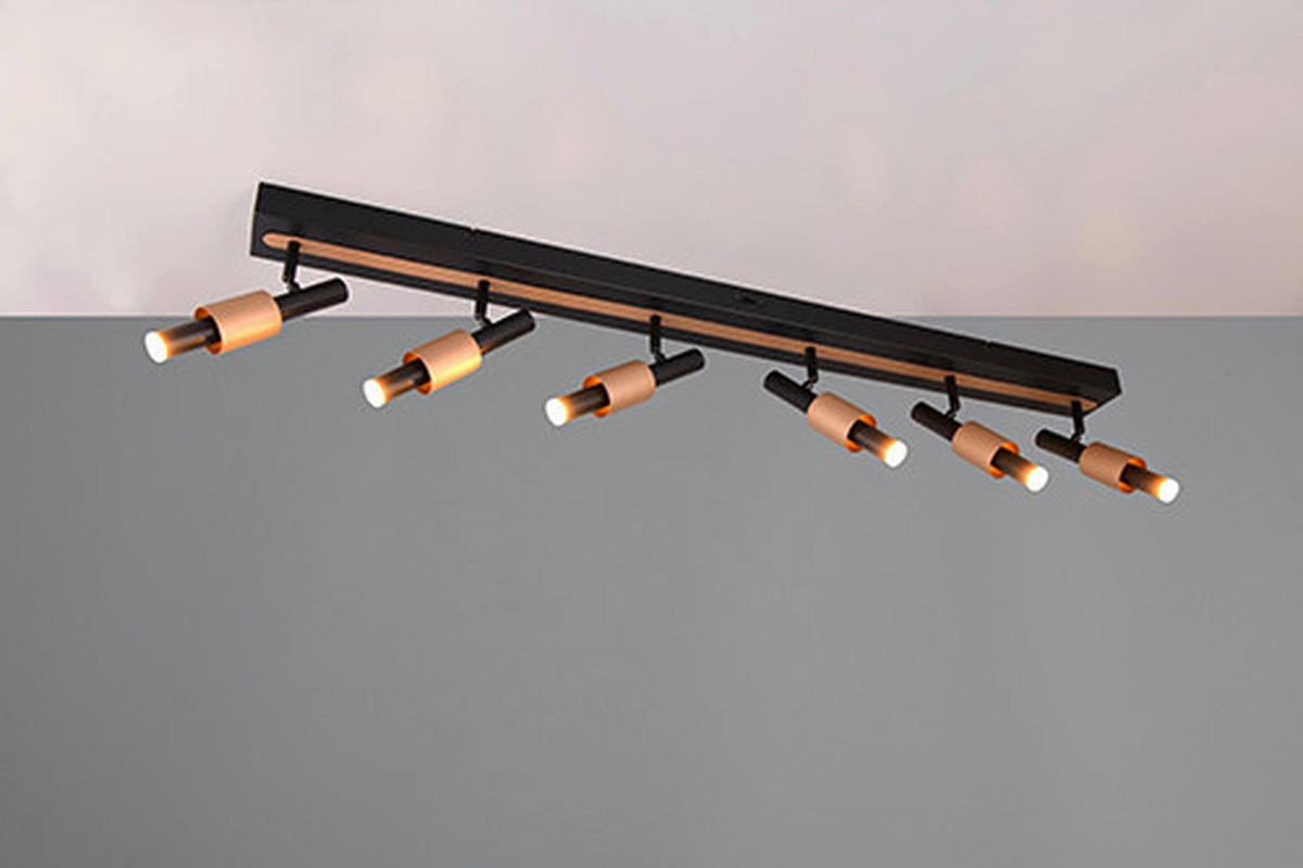 LED-STRAHLER 115/20/9 cm   - Schwarz/Braun, Basics, Metall (115/20/9cm)