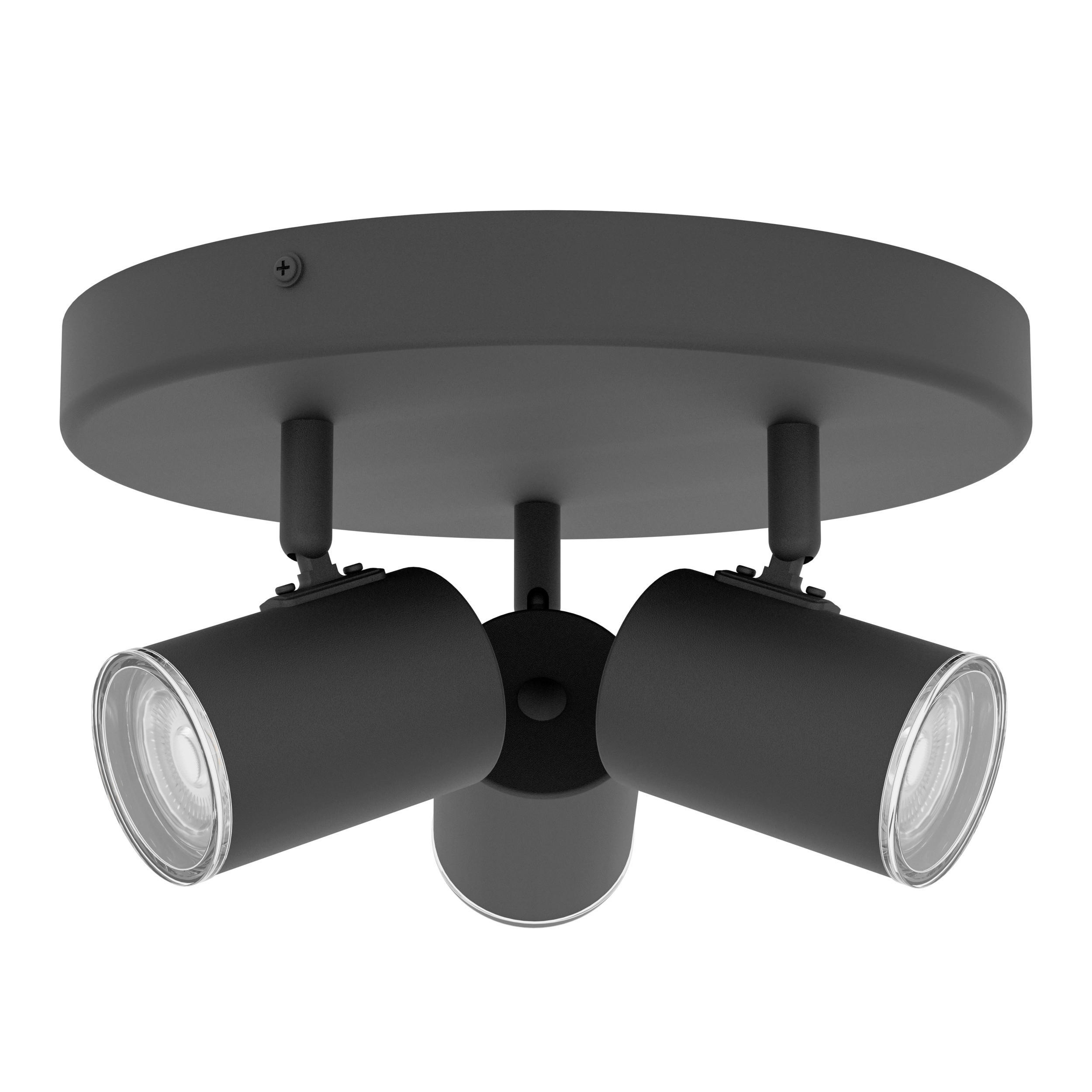 BADEZIMMER-DECKENLEUCHTE Consuma 25/13 cm  - Schwarz, Design, Metall (25/13cm) - Celina