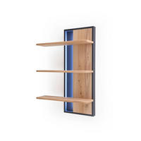 WANDREGAL 70/105/25 cm  - Eichefarben/Anthrazit, Design, Holz/Holzwerkstoff (70/105/25cm) - Livetastic