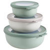 VORRATSDOSENSET 3-teilig  - Salbeigrün/Weiß, KONVENTIONELL (19,5/19,2/8,0cm) - Mepal