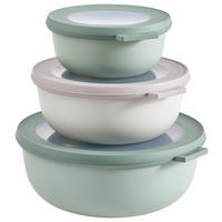 VORRATSDOSENSET 3-teilig  - Salbeigrün/Weiß, KONVENTIONELL (19,5/19,2/8,0cm) - Mepal