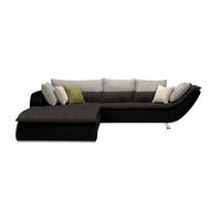 HÖRNSOFFA i grå, svart  - mörkgrå/grön, Design, metall/textil (220/300cm) - Livetastic