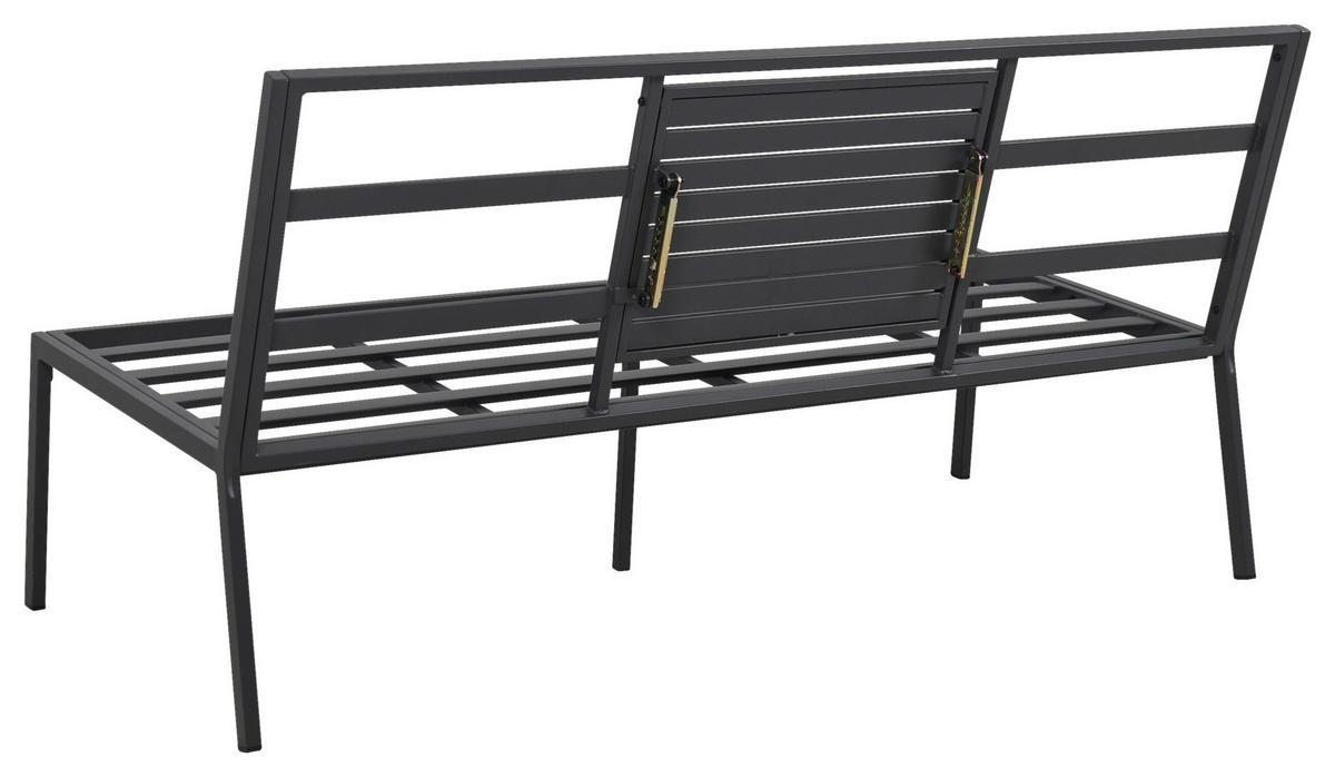 GARTENSET Webstoff Eisen  - Grau, Design, Textil/Metall (165/77/84cm) - Ambia Garden