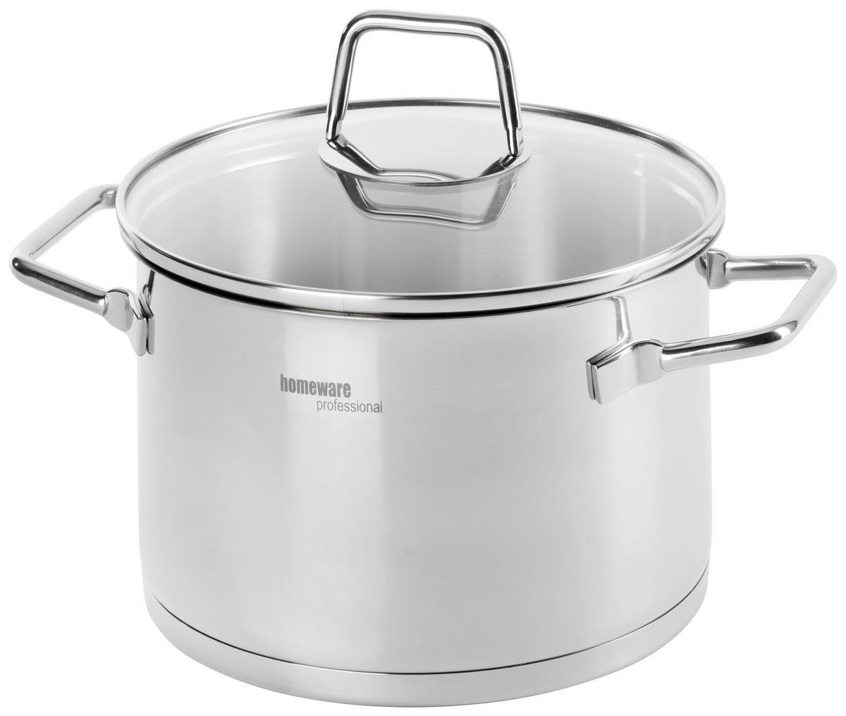 FLEISCHTOPF Perfect Cooking 3 L  - Klar/Edelstahlfarben, Basics, Glas/Metall (20/11,5cm) - Homeware Profession.