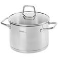 FLEISCHTOPF Perfect Cooking 3 L  - Klar/Edelstahlfarben, Basics, Glas/Metall (20/11,5cm) - Homeware Profession.