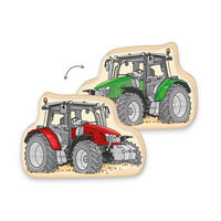 KINDERKISSEN TRAKTOR  - Rot/Multicolor, Basics, Textil (36/24/5cm) - Herding