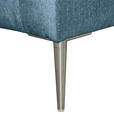 ECKSOFA Blau Chenille  - Blau/Silberfarben, KONVENTIONELL, Textil/Metall (143/284cm) - Carryhome