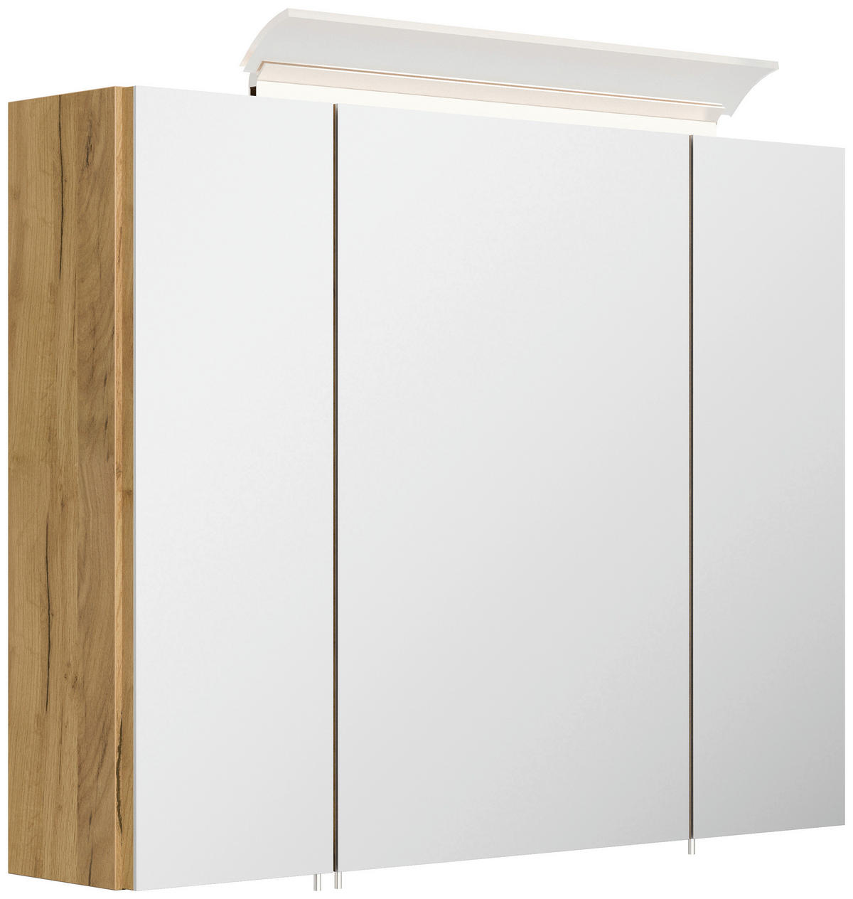 BADEZIMMER 3-teilig  in 190 cm  - Eichefarben/Weiß, Trend, Glas/Holzwerkstoff (190cm) - MID.YOU