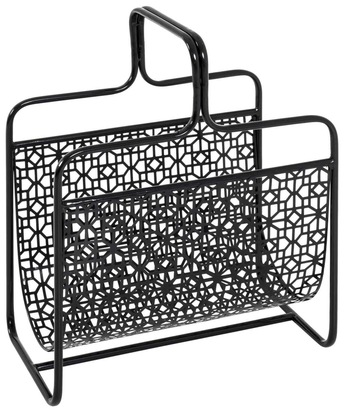 STOJAN NA NOVINY, černá - černá, kov (37/45/22cm) - Carryhome