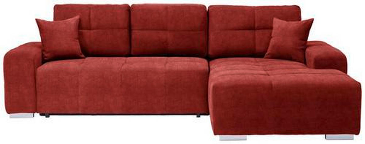 KUTNA GARNITURA tekstil  crvena   - srebrne boje/crvena, Design, tekstil/plastika (280/194cm) - Carryhome