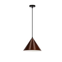 HÄNGLAMPA Dunca 25/25/110 cm  - nötfärg/svart, Design, metall (25/25/110cm)
