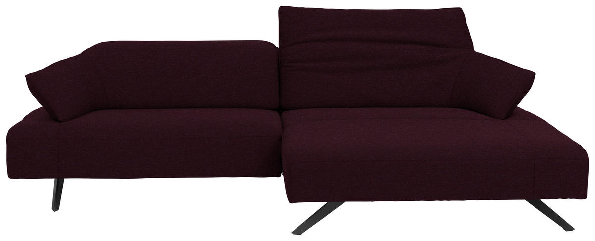 ECKSOFA in Struktur Lila  - Anthrazit/Lila, Design, Textil/Metall (276/165cm) - Himolla